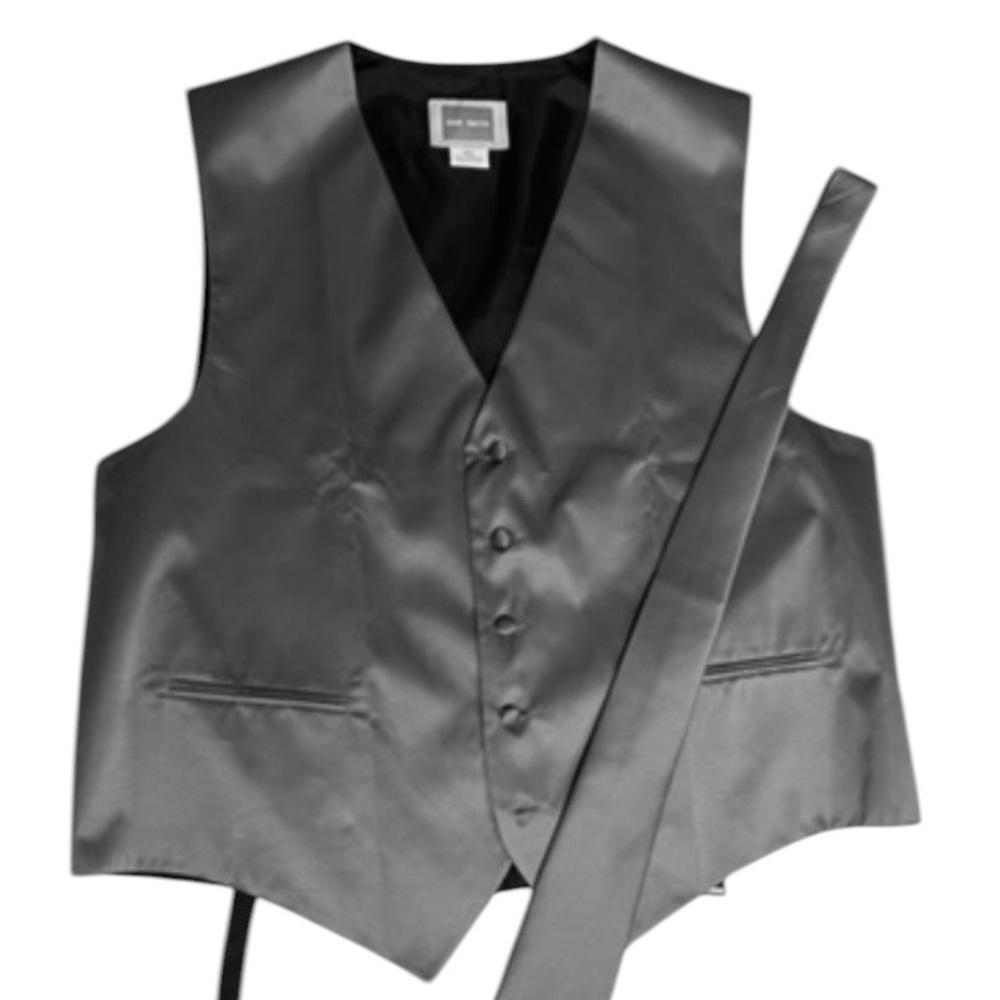 Gray Vest and Tie Set